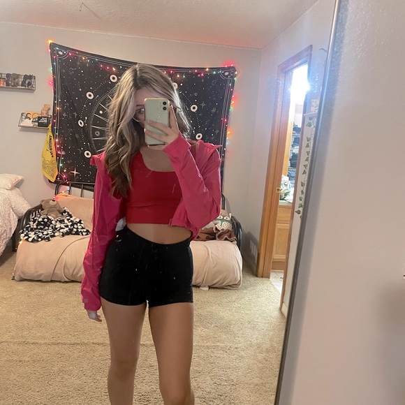 pink crop gilly hicks jacket - Picture 2 of 3